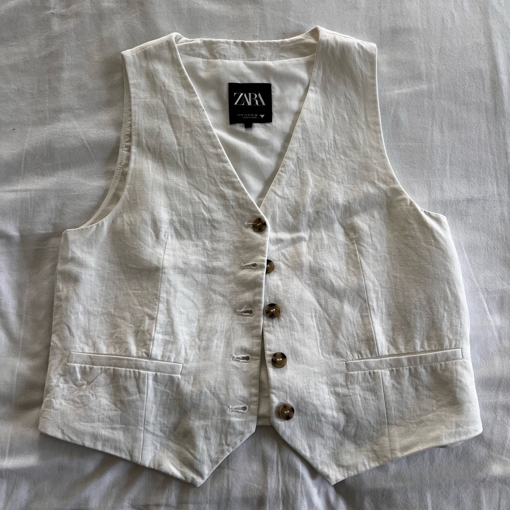 White Zara vest